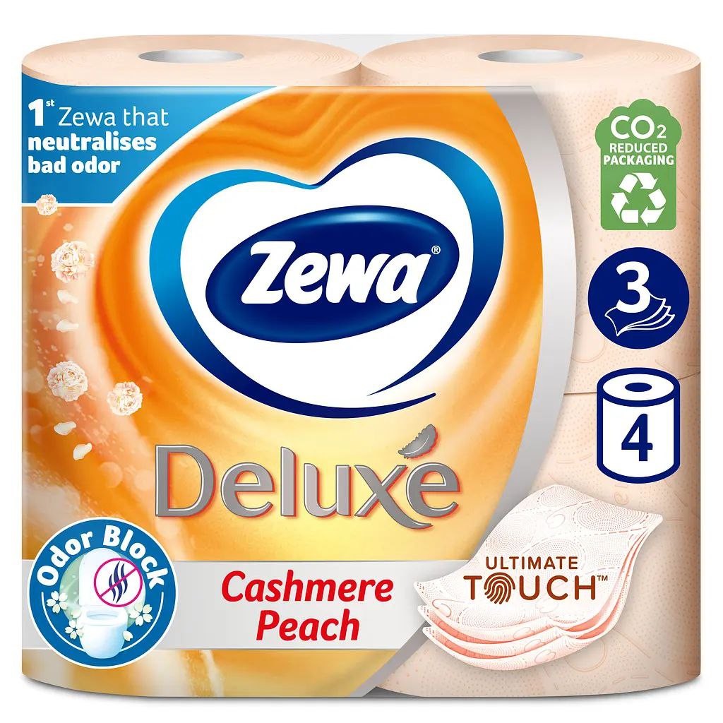 Туалетний папір Zewa Deluxe Персик (персиковий) 4